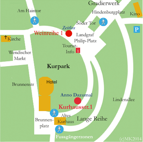 Hier finden Sie uns am Kurpark und Söder Tor